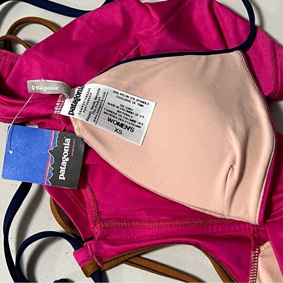 🆕 Patagonia Eiron Padded Tankini Top in Magenta - Picture 2 of 5